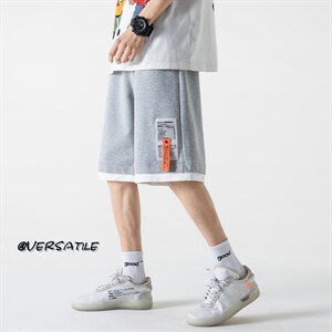 2023夏假两件贴标装饰大码男卫裤无影墙休闲五分短裤DK28002-P28图片