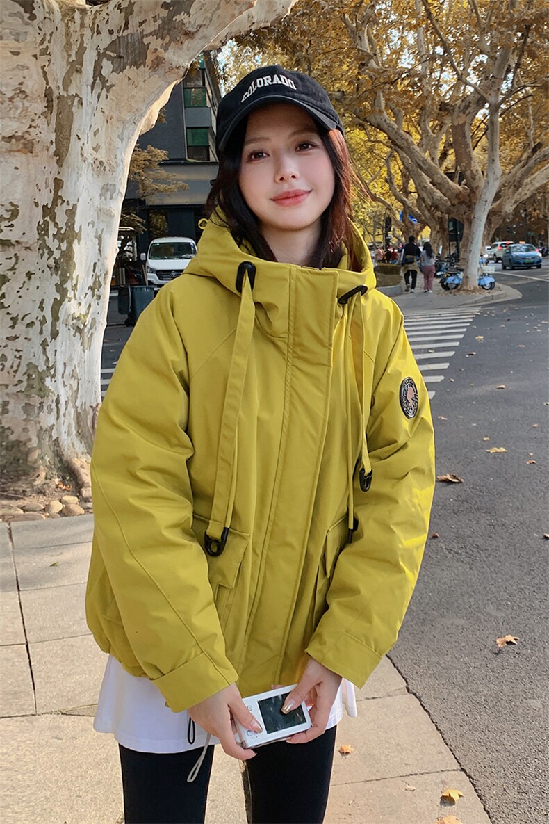 新款小个子工装休闲保暖羽绒服2C236-T013-P245-K348,女装羽绒服,2C236