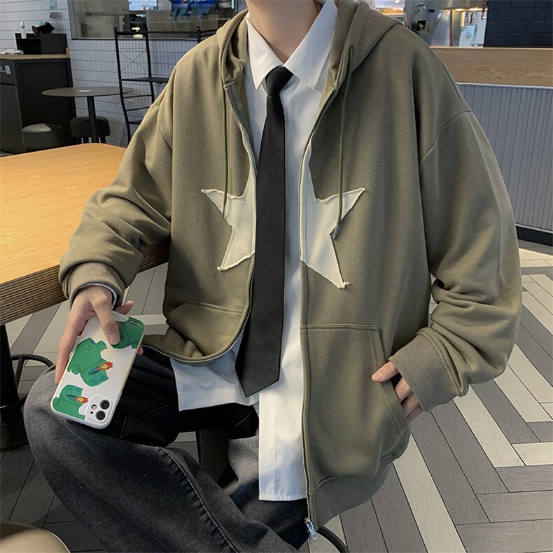 WY05-P36纯色华夫格连帽卫衣,男装卫衣,星座1501-1