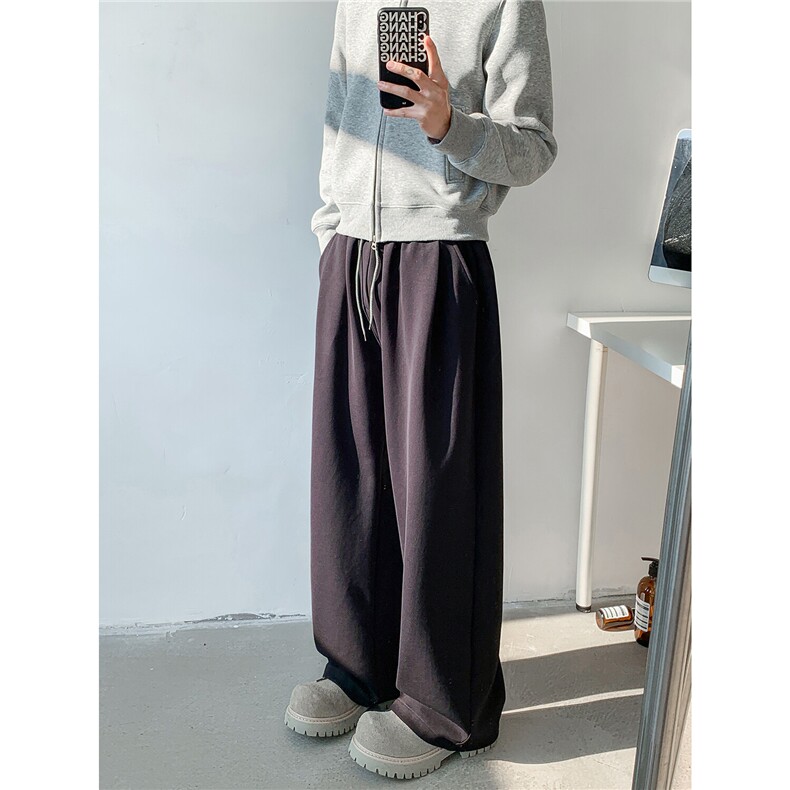 宽松弯刀裤男休闲裤长裤运动裤高垂感面料KD663-P50,男装休闲裤,电商D312-1