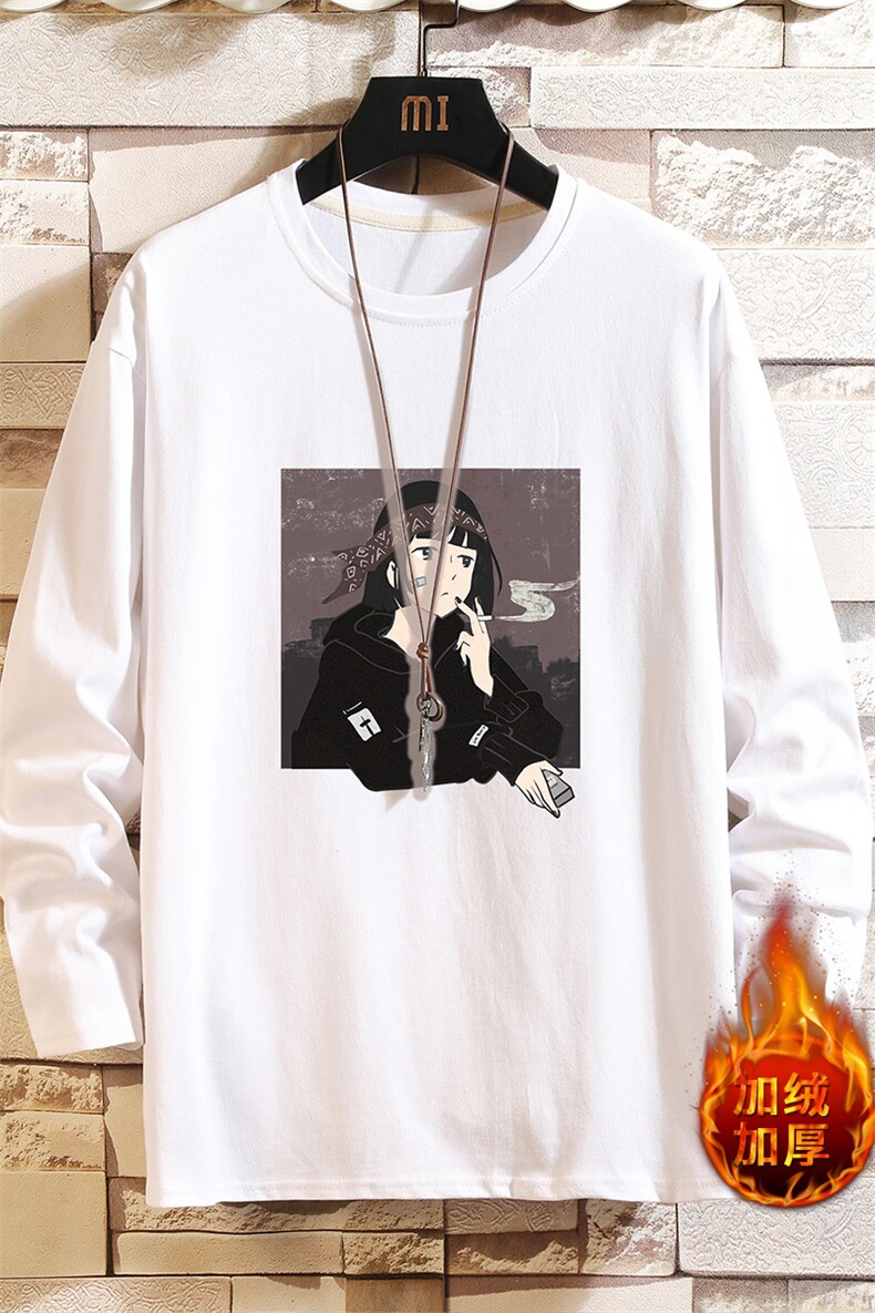 TX3122-P25加绒-P35纯长袖t恤男大码圆领打底衫体恤上衣服,男装T恤,电商A040A