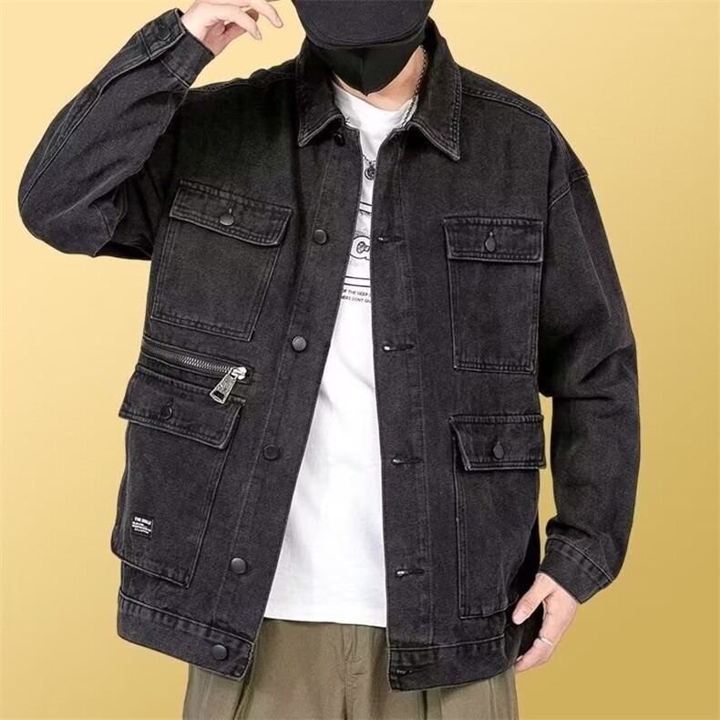 1506A/GG170/P44百搭新款春季牛仔外套男潮牌帅气工装夹克,男装工装外套,星座1506A