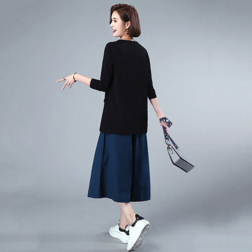 2021年秋季新款套装女时尚气质减龄韩版宽松显瘦两件套装阔腿裤,女装套装/套裙,简韵佳