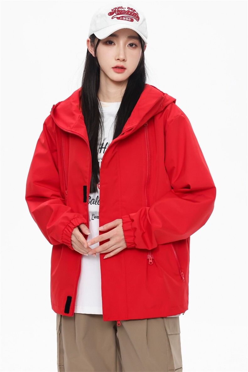 2025秋季情侣户外运动连帽冲锋衣夹克美式高街机能外套JK8008-P35,男装夹克,星座1402-1