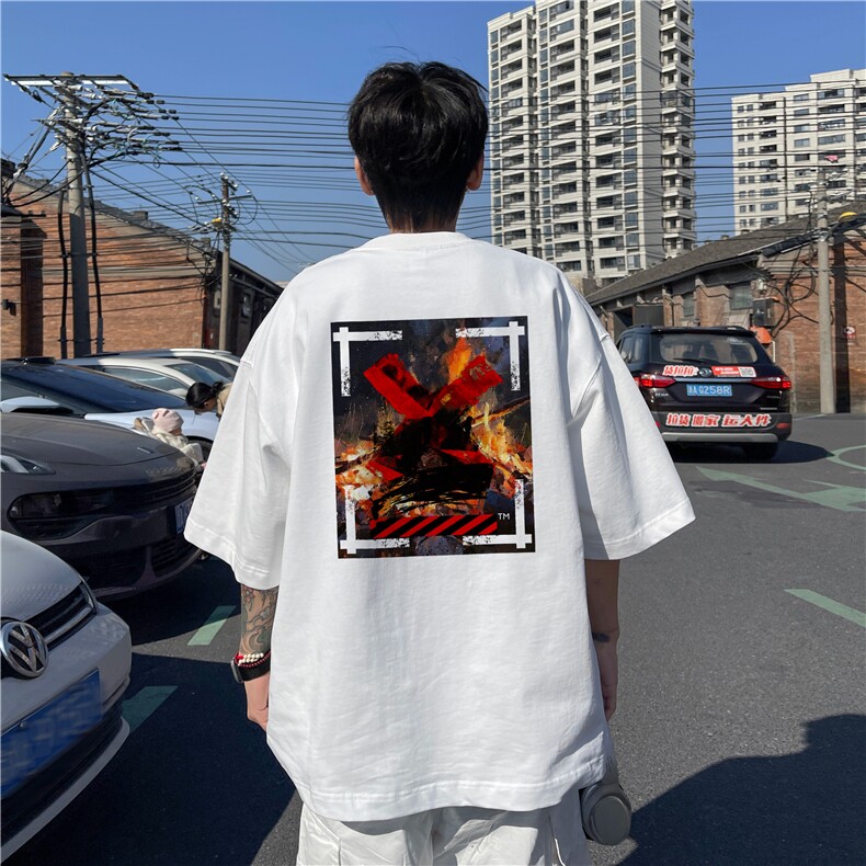 抖音得物直播品质夏季新款潮流印花短袖dcm308-特批20控38图片