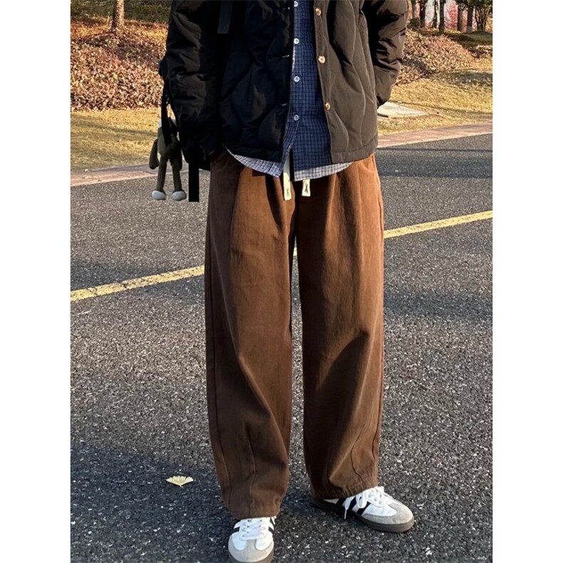 重磅宽松纯棉弯刀阔腿裤 1302-7607-P65控108图片