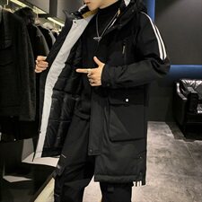棉衣男2021新款韩版潮流棉袄冬季中长款棉服外套DS305，男装棉衣，电商A102