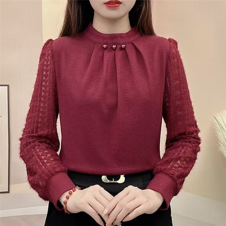 加绒加厚百搭打底衫宽松小衫女图片