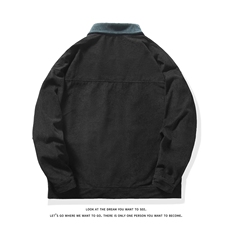 潮流休闲大码宽松情侣灯芯绒平绒拼色夹克J7198-P47【特价】，男装夹克，电商A007