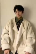 1港风皮毛一体棉衣男高级感轻奢机车棉服男外套男8708P158控228，男装棉衣，星座226-2