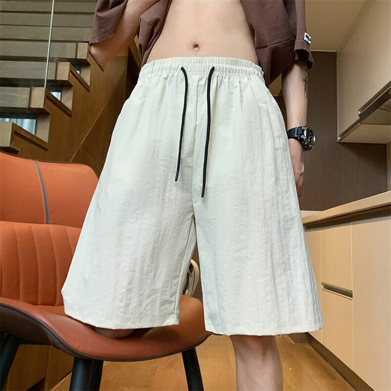 多色夏季薄款冰丝短裤透气潮流五分裤子宽松休闲裤-1102-P22，男装牛仔裤，星座310A-1