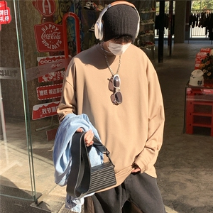 2026春装肌理感男士长袖T恤潮流男袖子纽扣设计 W56681/特P35 咖9图片