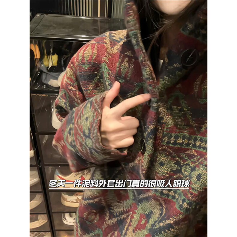 潮复古民族风卫衣重磅针织外套A086-SY628-P75控108加绒P80,男装卫衣,电商基地A086