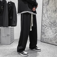 爆卖100万+纯棉包边品质升级大码情侣编织抽绳休闲裤男K2128P50，男装休闲裤，电商A073