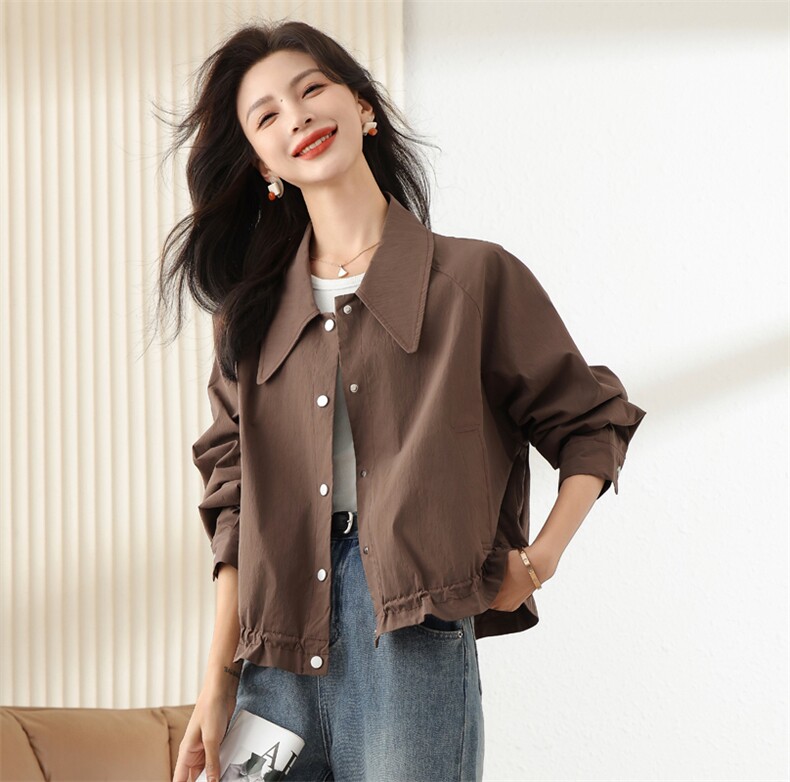 美式复古小个子香风短外套春秋2023新款白搭高级感棒球服早秋女装,女装短外套,梦懿尔