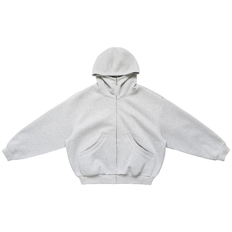 抖音得物高品质25秋冬美式高街宽松结构防风高领连帽卫衣外套W60,男装卫衣,电商A486-1