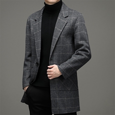 BHL-86103钱塘2020-2秋冬季新款休闲百搭中年男士毛呢外套P275，男装毛呢大衣，钱塘207-2