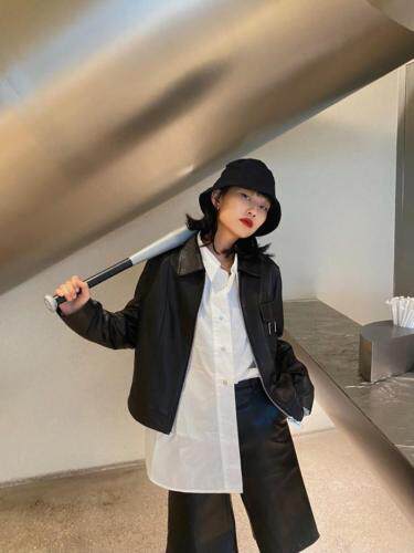 【现货】帅气小羊皮皮衣，女装皮衣，安吉拉