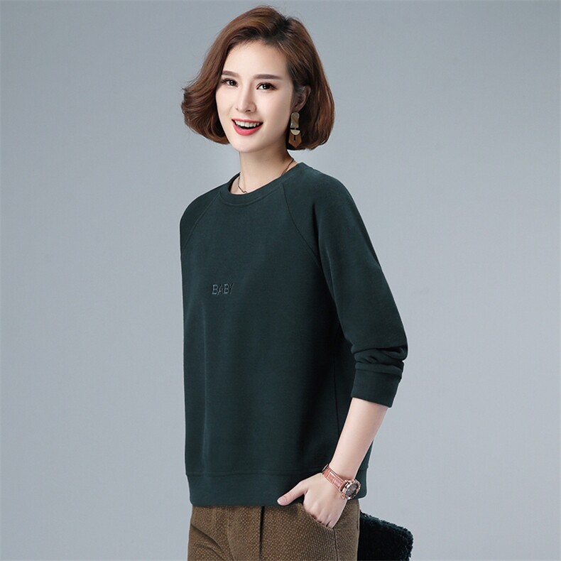 2022年春季新款套头圆领卫衣女长袖宽松显瘦韩版气质百搭上衣服女,女装卫衣/绒衫,简韵佳