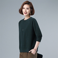 2022年春季新款套头圆领卫衣女长袖宽松显瘦韩版气质百搭上衣服女，女装卫衣/绒衫，简韵佳