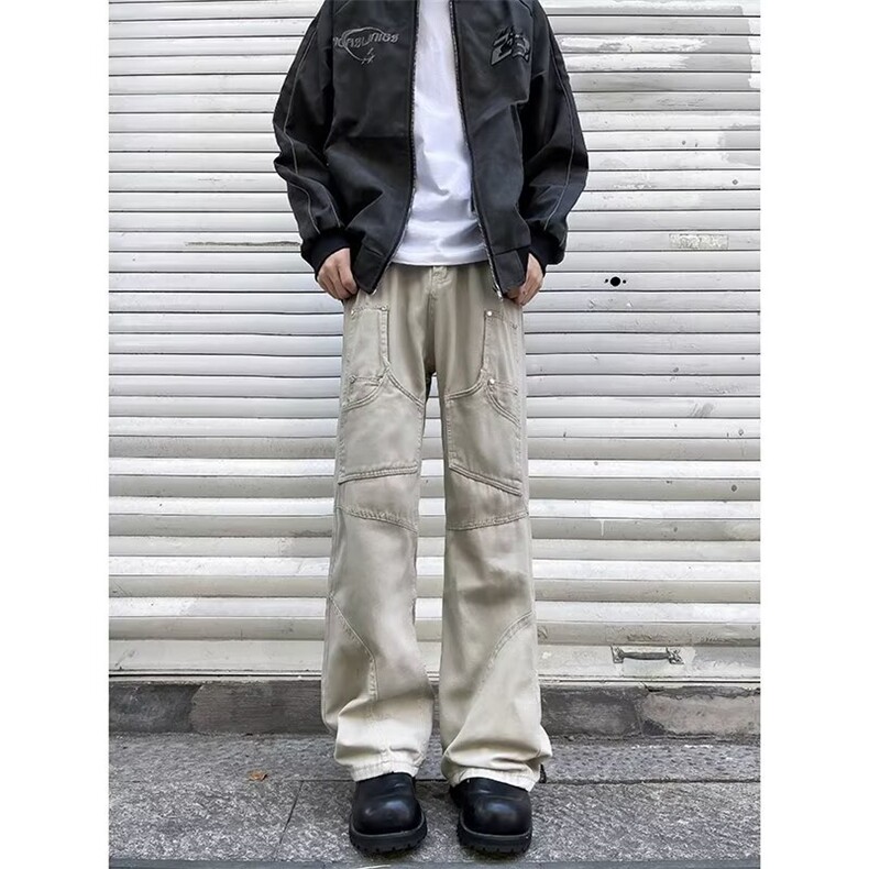 小马登休闲裤男韩版潮流口袋个性帅气2024秋冬ins长裤K5849-P61,男装休闲裤,星座412-3