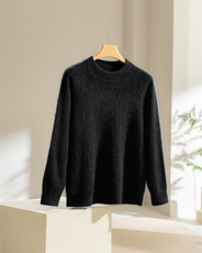 2025男士百搭圆领针织衫上衣简约时尚，男装针织衫/毛衣，伊纯羊绒