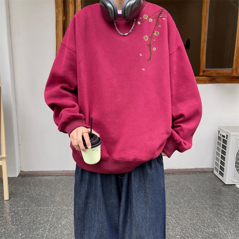 ！圆领卫衣男装港风长袖T恤男外套男WY216-特P23,男装T恤,电商B367