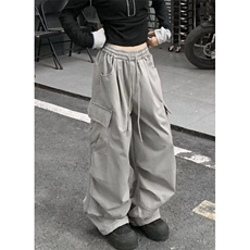 潮春秋宽松型松紧腰休闲长裤抽绳阔腿裤中低腰KA609，男装休闲裤，星座1116A（原606A-3）