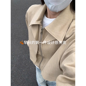 巴黎街头时尚设计个性夹克高街日系休闲风上衣外套HY826P75控118