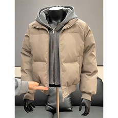 现货高品质重磅工艺美式高街假两件PU皮棉衣男女加厚棉服外套，男装棉衣，电商A486-1
