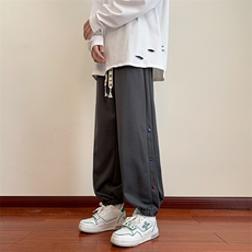 KP709P48港风休闲裤男排扣宽松大码束脚裤卫裤，男装休闲裤，星座1204-3