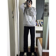 B221美式ins高街暗黑小众个性铆钉小脚牛仔裤LK23142-P65控88，男装牛仔裤，电商B221