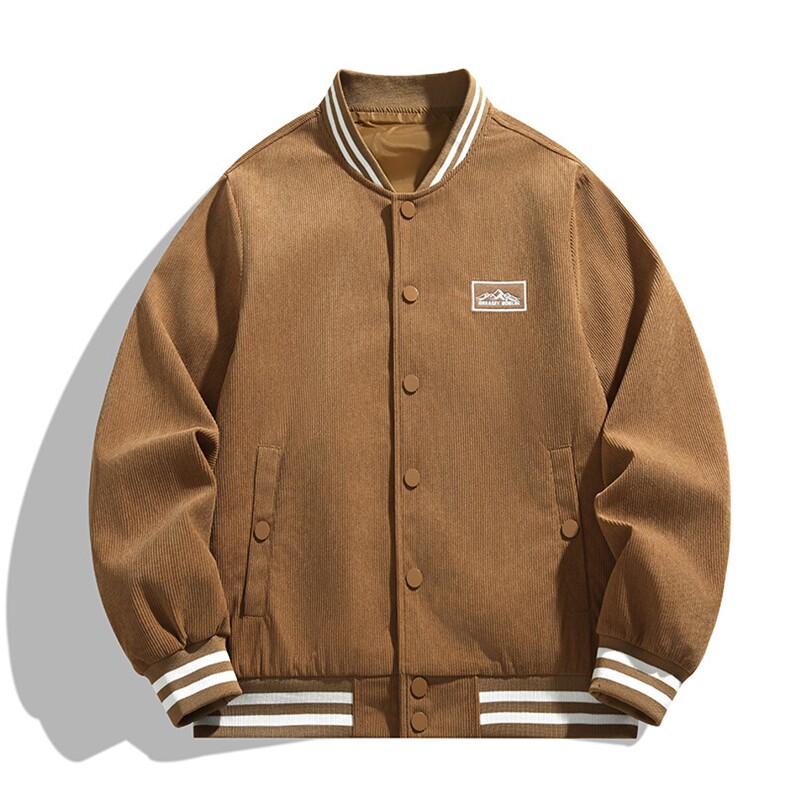 复古日系潮牌棒球服春秋季新款刺绣灯芯绒夹克外套男青年JK85-P50,男装夹克,星座1403A