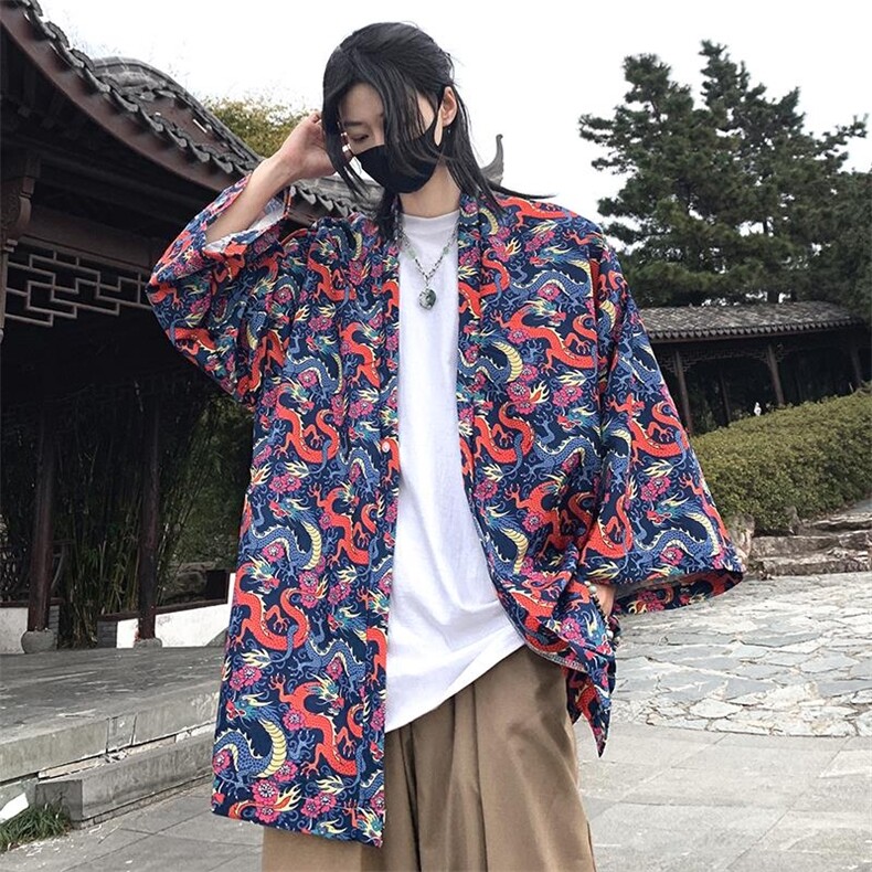 夏季新款大码新中式防晒服薄外套情侣开衫道袍披风汉服F20/P40,男装防晒衣,钱塘713
