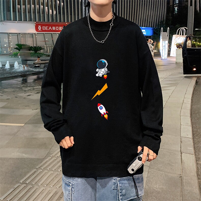 M18165-P45加绒款-P65半高领毛衣男士大码针织衫男毛线衣男,男装针织衫/毛衣,电商A040