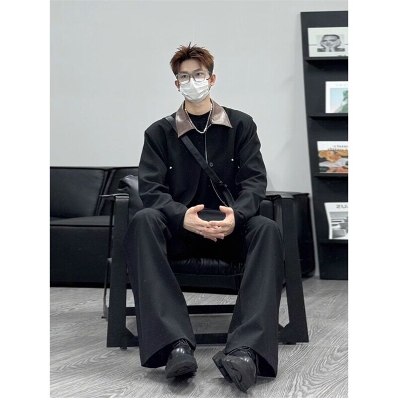 撞色工装外套行政夹克美式棒球服JK279特P68,男装夹克,星座908-1
