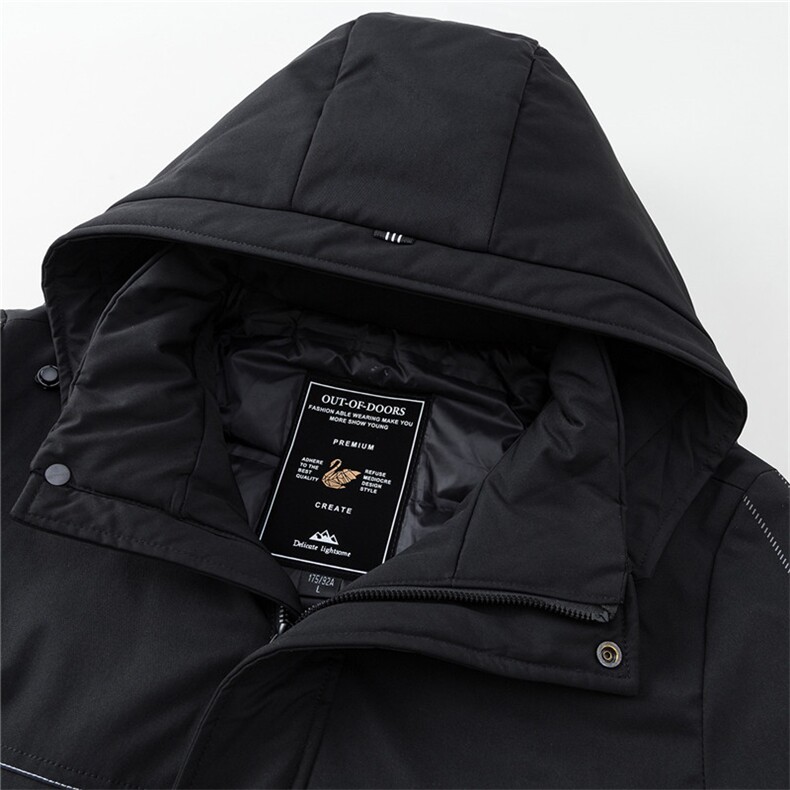 男中年可脱卸帽羽绒服灰鸭绒休闲厚款外套爸爸装上衣ZK21007-P270,男装羽绒服,电商B212（原钱塘6029）