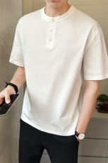 男士棉质短袖T恤2025夏季新款圆领韩版宽松设计感上衣T98001-P58，男装T恤，电商A237