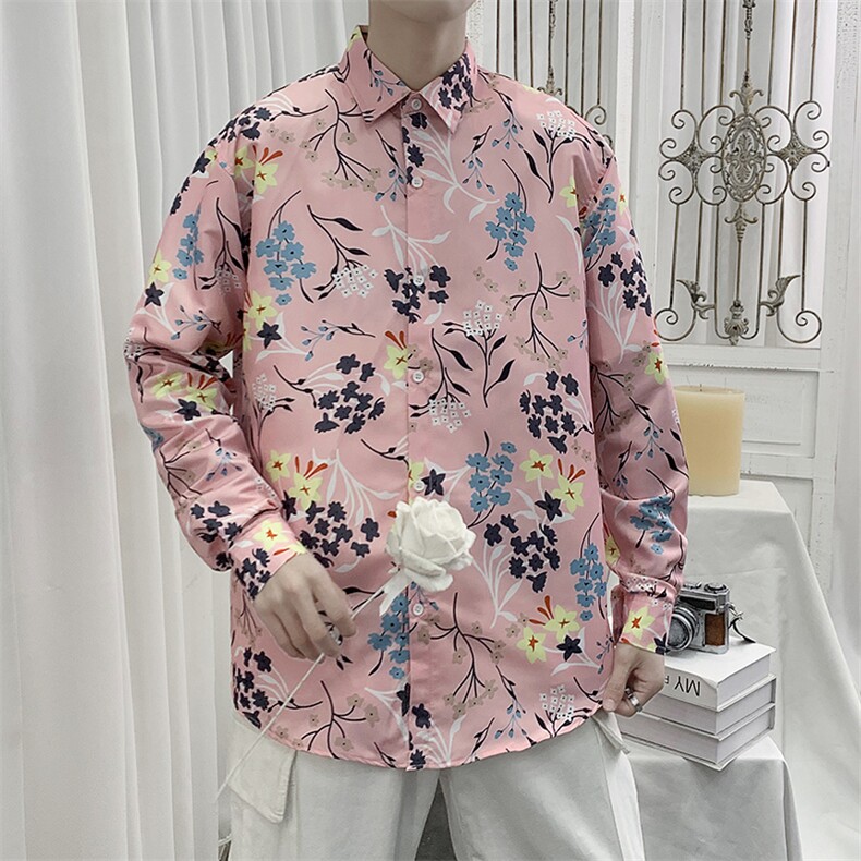 长袖衬衫男港风日系衬衫C9625P27,男装衬衫,星座1116-2