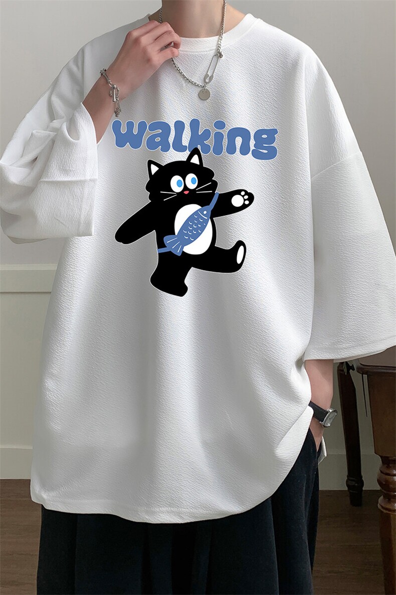 冰丝七分袖t恤男大码五分袖男短袖男中袖Q11387-P30,男装T恤,电商A040