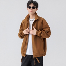 新款硬汉风户外夹克男立领纯色上衣冲锋衣外套DSA157B-JK7822-P50，男装夹克，电商A157B