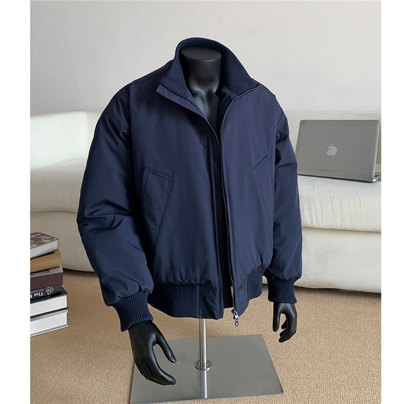 现货5万美式立领棒球棉服飞行夹克棉衣短款外套男H1030特P60,男装棉衣,电商A341