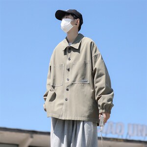 CS31-P44日系长袖衬衫外套图片