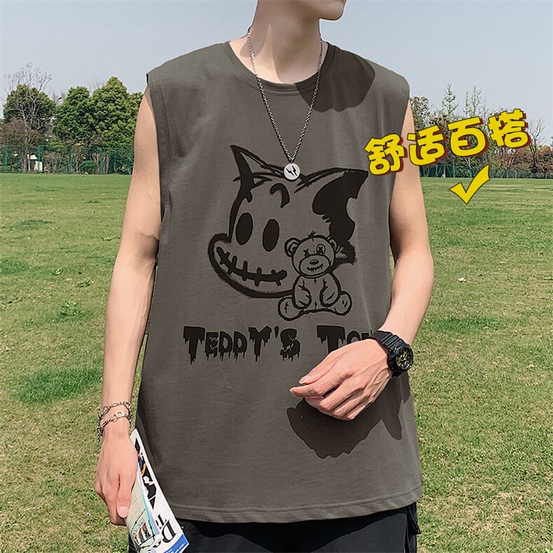 夏季港风宽松青少年休闲背心TC1114-P25图片