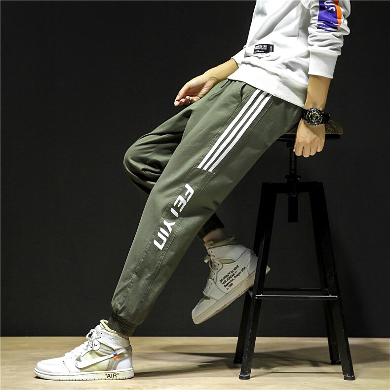 秋季新款潮牌工装裤男宽松加肥加大码束脚休闲裤子K911-P45,男装休闲裤,电商C305A