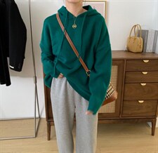 新款带帽毛衣，高品质毛衣，女装针织衫/毛衣，素妮