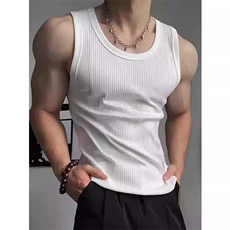 黑色运动健身背心男款痞帅无袖跨栏坎肩可外穿显肌肉手臂修身t恤，男装背心/马甲，星座506A