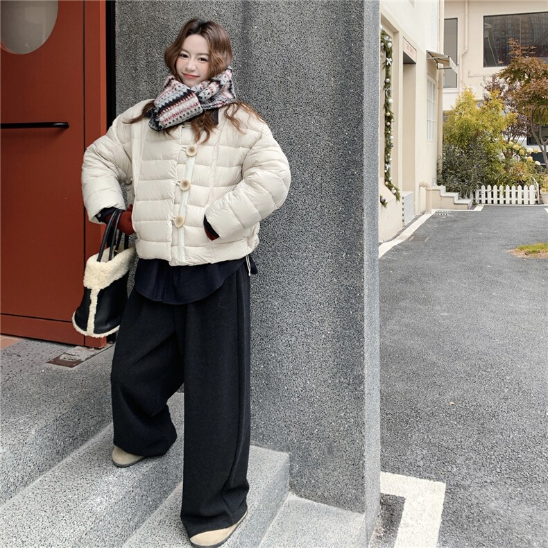 气质百搭小众简约风翻领羽绒服女冬2025新款洋气休闲轻薄保暖外套,女装羽绒服,艾米莉亚