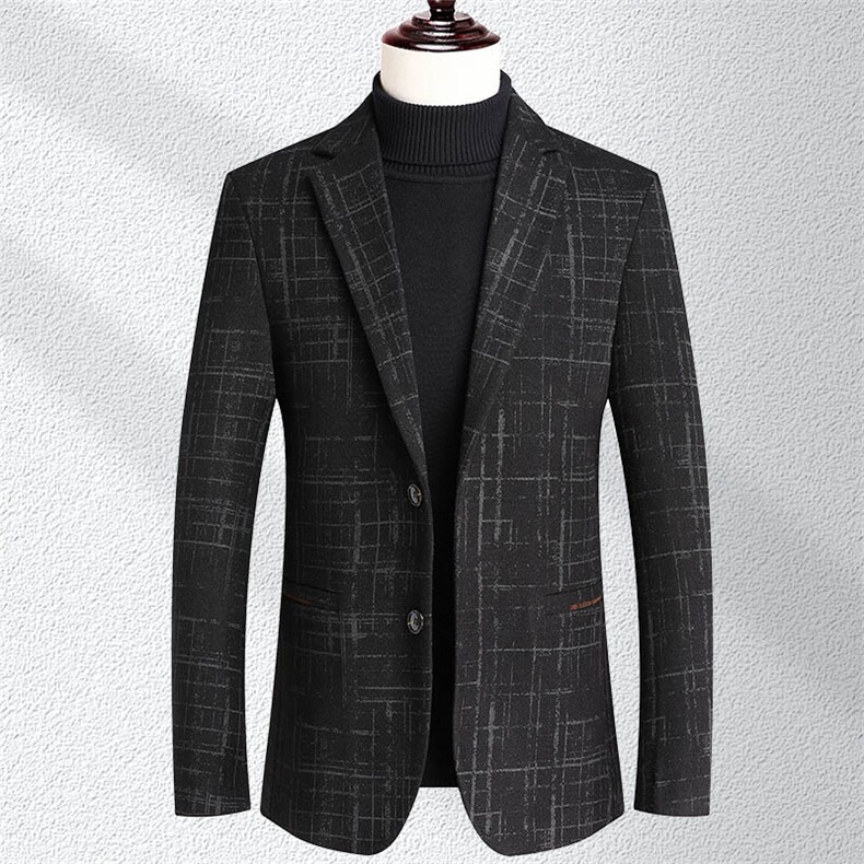 Y25909钱塘2020-2冬季厚款百搭简约中年男士商务休闲西服P165,男装西服,钱塘207-2