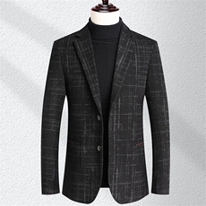 Y25909钱塘2020-2冬季厚款百搭简约中年男士商务休闲西服P165，男装西服，钱塘207-2